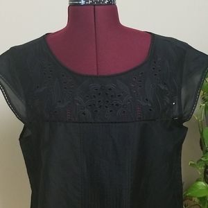 Anny Taylor Women's Cap Sleeve Blouse Size L